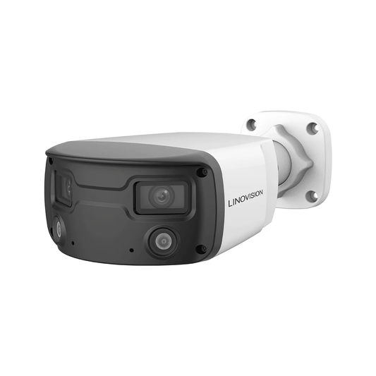 NDAA 4MP Dual-Lens Panoramic AI Smart Camera, Night ColorVu, Two-Way Talk