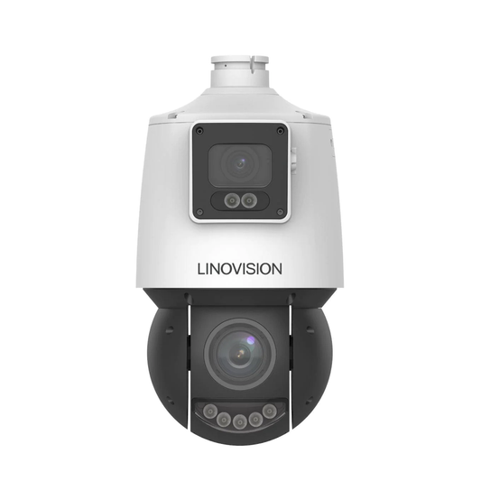 NDAA 4MP 25x Dual Lens Network PTZ Camera, Night ColorVu, Two-Way Audio