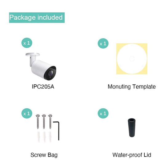 5MP POE IP Bullet Camera 2.8mm 5 Megapixels 2592x 1944 100ft IR Super HD Outdoor Security Camera IP66 Waterproof Remote Access