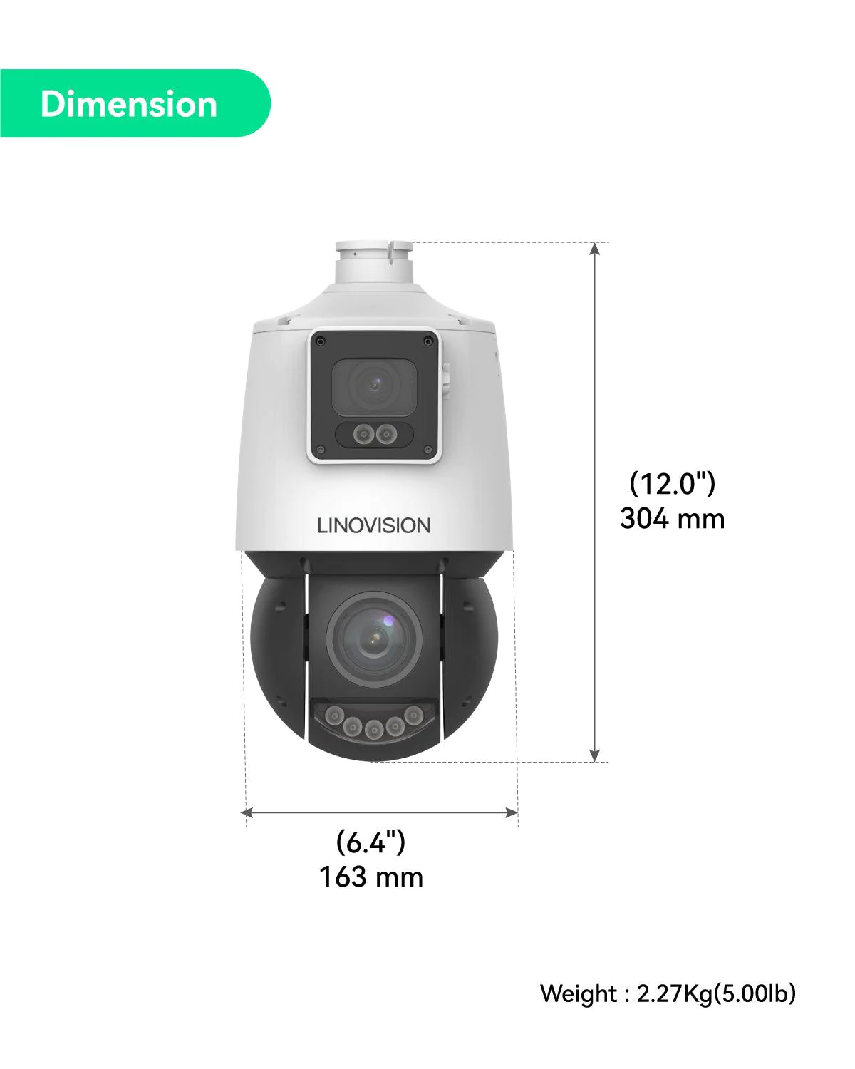 NDAA 4MP 25x Dual Lens Network PTZ Camera, Night ColorVu, Two-Way Audio