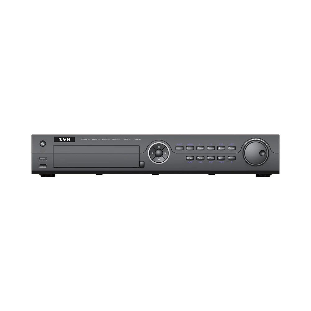32CH NVR with 16 PoE ports, 4K resolution, max 4 HDDs, 1.5U case, support POS/LPR integration
