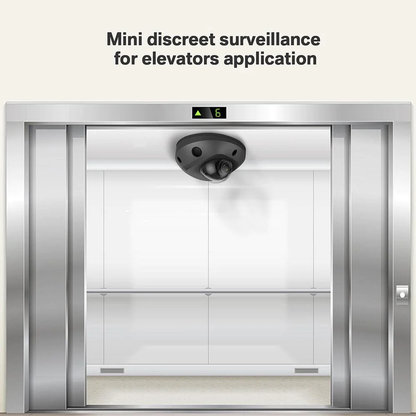 4MP Pro H.265 WDR IP wedge dome camera 100ft IR built-in Mic 2.8/4mm lens, Black color