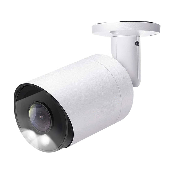 4K ColorVu POE IP Bullet Camera support 24hr color night vision with warm white LED and ONVIF NDAA Compliant for commercial video surveillance (IPC208C)