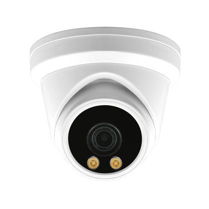 5MP ColorVu POE IP Turret Camera support 24hr color night vision with warm white LED and ONVIF NDAA Compliant for commercial video surveillance (IPC235C)